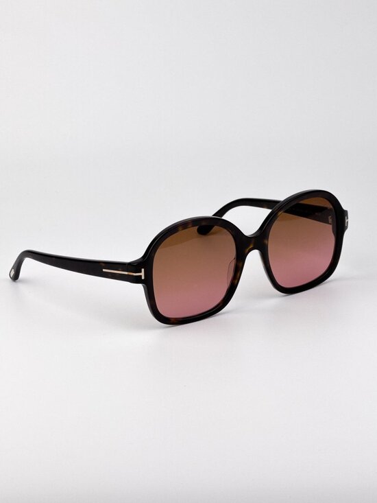 Tom Ford HANLEY FT1034/S 52F Sunglasses Havana Oversized Round Square Brown main image 10